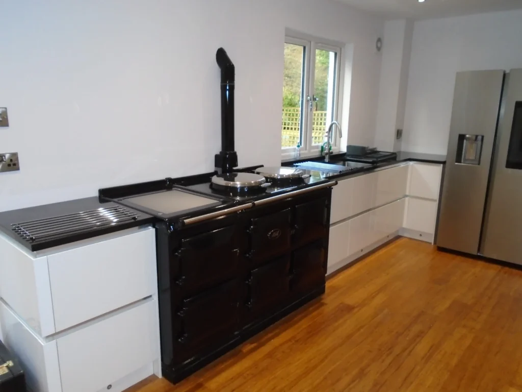 custom made kitchen built from wood