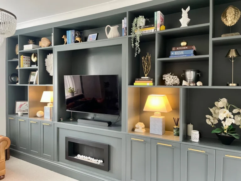 custom made living room units for entertainment systems and ornaments