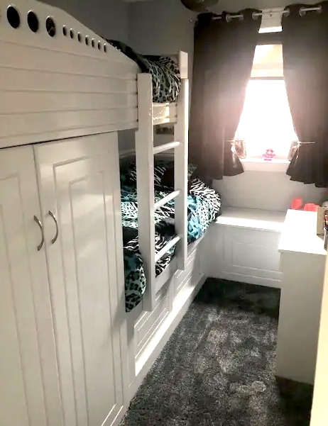custom made bunk bed with shelves and units copy
